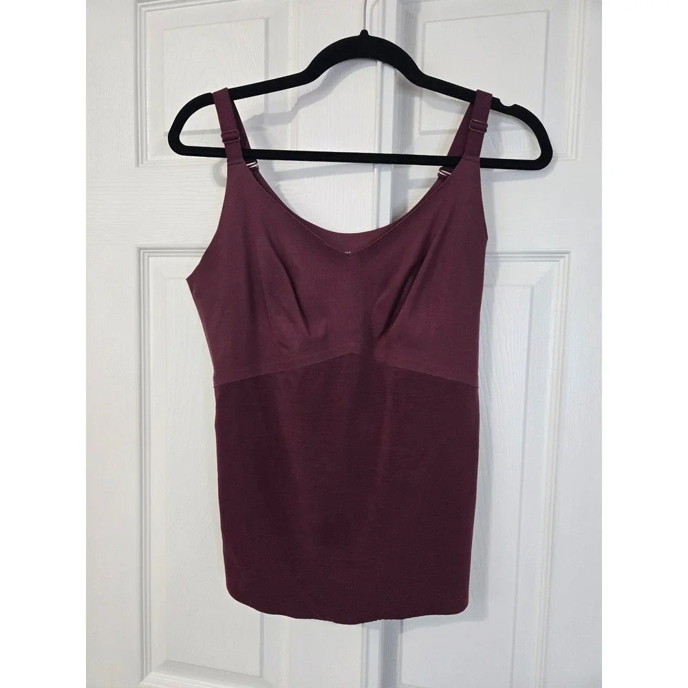 Honeylove Shaping Tank Camisole Lot 2 Beige maroon V-Neck XL Smoothing